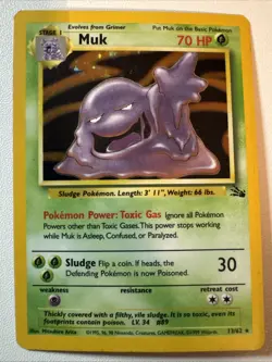 Muk - Holo - Fossil 13/62 - Rare - Pokemon 1999 - Original Base Set - English - Image 3