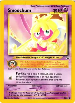 Pokemon TCG Smoochum Common Neo Revelation 54/64 VLP - Image 1
