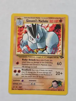 Pokemon TCG Giovanni's Machoke Gym Challenge 42/132 Regular NM - Image 1