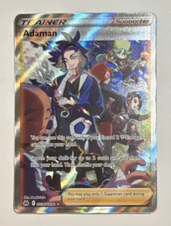 Pokemon Adaman Full Art Holo Ultra Rare Trainer Supporter GG57/GG70 Crown Zenith - Image 1
