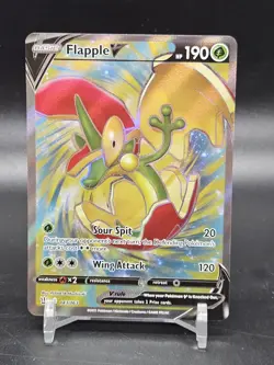 Pokemon TCG SWSH05: Battle Styles #143/163 Flapple V (Full Art) Holo NM - Image 1