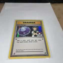 Pokemon League Gym Badge Brock Holo XY203 Black Star Promo FOIL HAS SCRATCH - Image 2