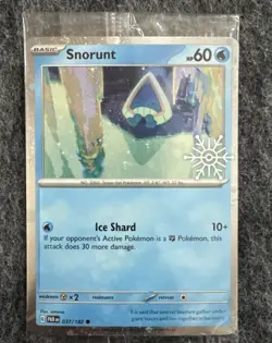 Pokemon TCG Snorunt 037/182 Snowflake STAMPED Holiday Promo, NM - Image 1