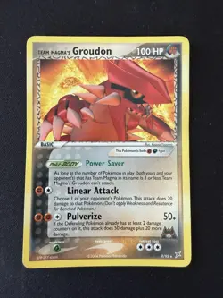 Team Magma's Groudon 9/95 Pokemon Card TCG Team Magma vs Team Aqua Regular Rare - Image 1