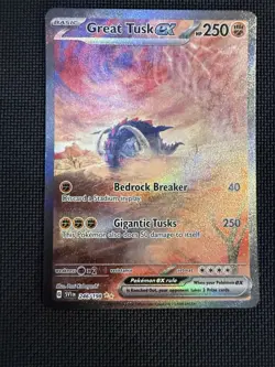 Pokemon Great Tusk ex 246/198 Sv01: Scarlet & Violet Base Set Holo Full Art - Image 1