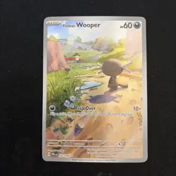 Pokemon Paldean Wooper Illustration Rare 102 Phantasmal Flames Full Art- NM/Mint - Image 1