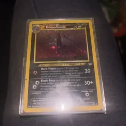 Pokemon TCG Houndoom 8/64 Neo Revelation Double Holo Error 2001 - Image 1
