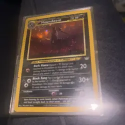 Pokemon TCG Houndoom 8/64 Neo Revelation Double Holo Error 2001 - Image 2