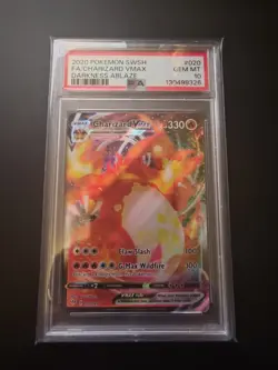 2020 Pokemon Sword & Shield Darkness Ablaze #020 Fa/Charizard Vmax PSA 10 - Image 1