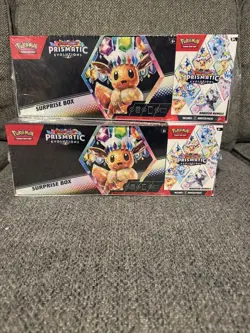 2x Pokemon Prismatic Evolutions Sams Club Exclusive Surprise Box +Booster Bundle - Image 1