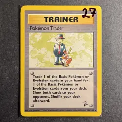 Pokemon Trader - 106/130 - Base Set 2 - Pokemon - Rare - Played - Image 3