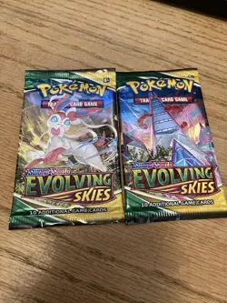 Pokemon TCG Evolving Skies Booster Packs Sealed 2 Packs - Image 1
