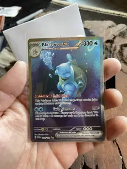Pokemon TCG Blastoise EX Holo Card 200/165 Scarlet Violet 151 NM Condition - Image 3