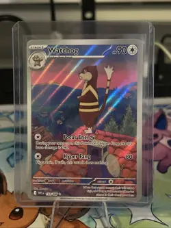 Pokemon TCG Watchog 153/086 White Flare Illustration Rare Card NM/M Condition - Image 1