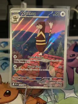 Pokemon TCG Watchog 153/086 White Flare Illustration Rare Card NM/M Condition - Image 3