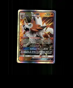 Fan-Art READ DESCRIPTION BELOW HOLO Lycanroc Card Lycanroc Pokemon Card p3 - Image 1