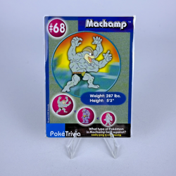 1999 Burger King PokeTrivia Trading Card - Machamp #68 - Image 1