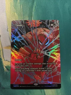 Tangle - Spider-Man MTG Borderless FOIL 0038 Marvel Card NM - Image 1