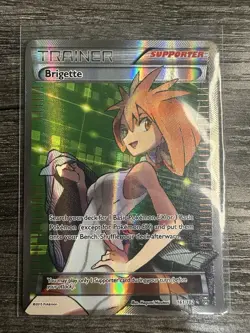Pokemon TCG Brigette Holo Full Art Ultra Rare Trainer Card Breakthrough 161/162 - Image 1