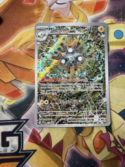 Magneton SVP159 Black Star Promo Illustration Rare Holo Pokemon Card 2024 NM - Image 1