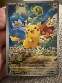 Pokemon Pikachu TCG Full Art Holo Promo Card SVP Black Star #27 NM - Image 1