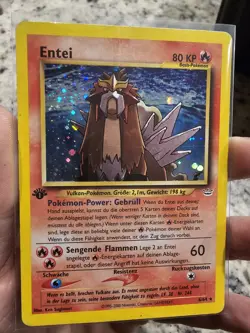 Pokemon Entei Neo Revelation TCG 6/64 Holo Unlimited Rare Card German LP - Image 1