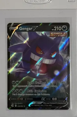 Gengar V 156/264 Ultra Rare Holo Card Swsh08: Fusion Strike Pokemon TCG NM-MT - Image 1