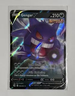 Gengar V 156/264 Ultra Rare Holo Card Swsh08: Fusion Strike Pokemon TCG NM-MT - Image 3