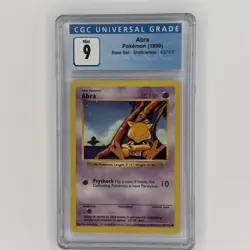 CGC 9 MINT Abra 43/102 SHADOWLESS Base Set Pokemon Card - Image 1