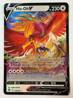 Ho-Oh V 140/195 Silver Tempest NM Ultra Rare Pokemon Card - Image 1