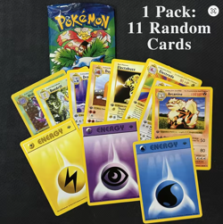 Pokemon PTCG 1st Edition Booster Pack 11 Cards Charizard Trading Game Gift - Image 3