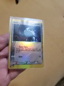 Aron 49/109 Ruby and Sapphire Reverse Holo DAMAGED Pokemon Card - Image 2