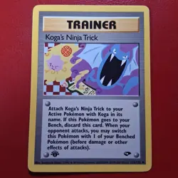 Koga's Ninja Trick 115/132 Gym Challenge Regular First Edition Pokemon Card LP - Image 1
