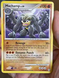 POKEMON MACHAMP 31/130 RARE (NON HOLO) DIAMOND & PEARL MP CARD - Image 1