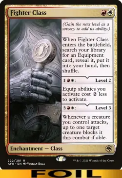 Fighter Class ** FOIL ** #222 (Class) - Forgotten Realms - NM MTG - Image 1