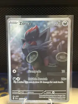 Pokemon TCG Zorua 075/064 Shrouded Fable Illustration Rare Holo - Image 1