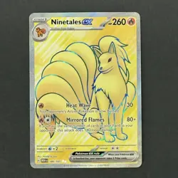 Pokemon Card, Ninetales EX, 186/165, Full Art Secret Rare, SV 151, NM/M - Image 1