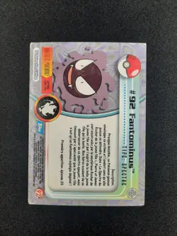Carte Pokemon : Fantominus Topps 1999 Tv Animation Edition #92 TBE 🇲🇫 - Image 2