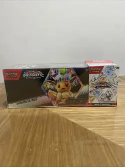 Pokemon TCG Prismatic Evolutions Surprise Box And Booster Bundle Sealed 2 Pack - Image 1