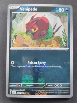 Venipede 054/086 Master Ball Pattern Black Bolt Pokemon TCG - Image 1