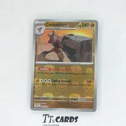 Conkeldurr 049/086 |Master Ball Pattern| - Pokemon TCG SV: Black Bolt BLK - Image 1