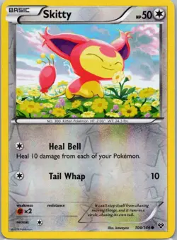 Pokemon TCG Skitty 104/146 XY Rev Holo NM - Image 1