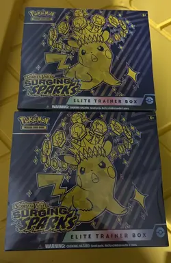 Pokemon TCG Surging Sparks Elite Trainer Box ETB ✅Sealed- Lot Of 2 - Image 1