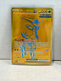 2025 Pokemon SV Prismatic PRE EN Gold Iron Leaves EX #176/131 - Image 1