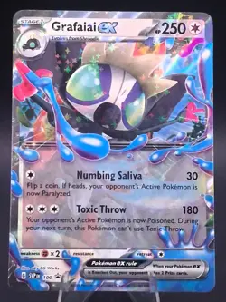 Pokemon TCG Grafaiai ex SVP EN 100 Black Star Promo Paldean Fates Holo NM - Image 1