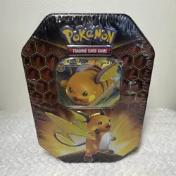 Pokemon TCG Hidden Fates Raichu GX Sealed Tin Factory Sealed - Image 1