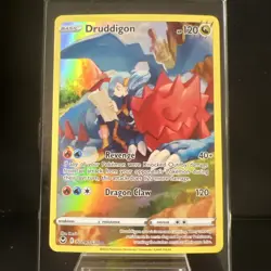 Pokemon TCG Druddigon TG09/TG30 Sword & Shield Silver Tempest Trainer Holo NM - Image 1