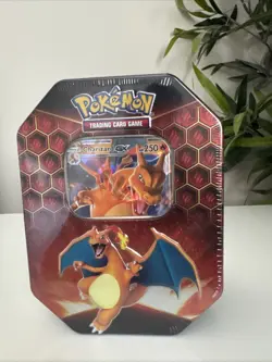 Pokemon Hidden Fates GX Tins Set Charizard - Sealed - Image 1