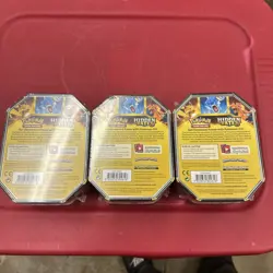 Set of 3 Pokemon TCG Hidden Fates Tins - Charizard, Gyarados, Raichu - SEALED - Image 2