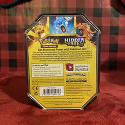 POKEMON HIDDEN FATES GX Tins Art Set of 3 Sealed Charizard Raichu Gyarados - Image 5